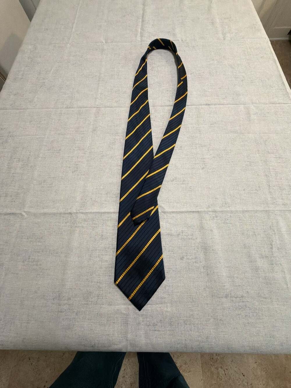 Valentino blue Striped Silk tie Italy